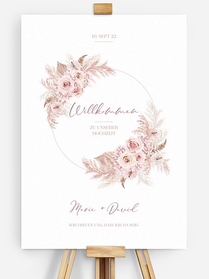Willkommensschild Blush Bloom