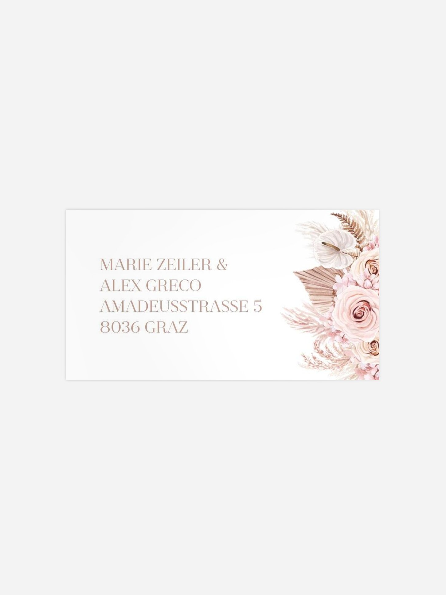 Empfängeraufkleber Hochzeit Blush Bloom