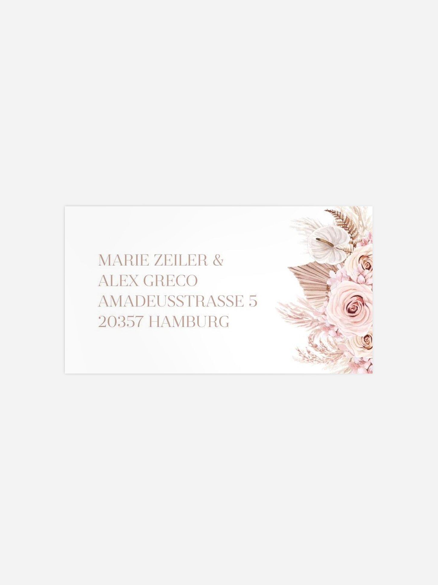 Empfängeraufkleber Hochzeit Blush Bloom