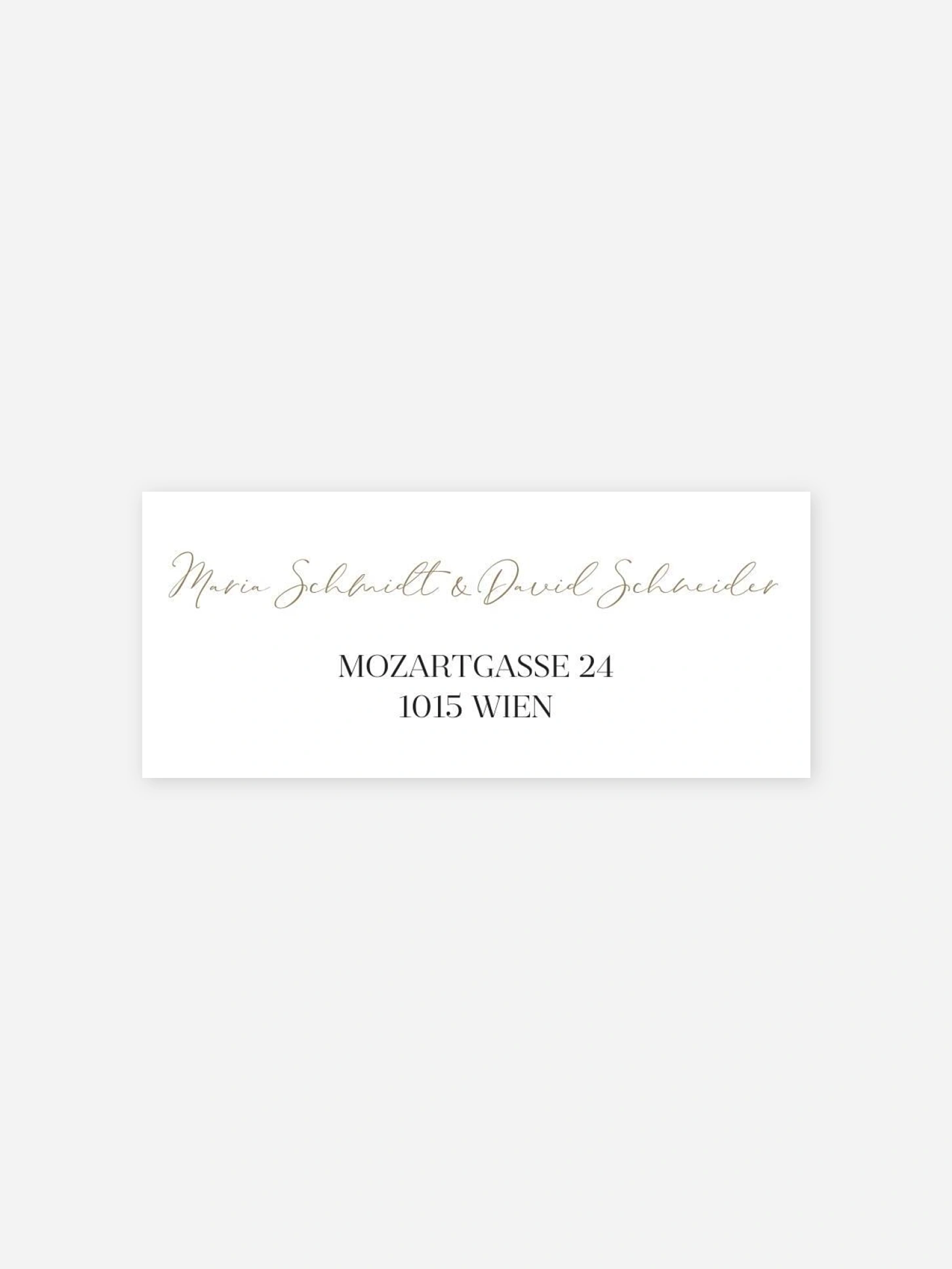 Absenderaufkleber Hochzeit Clean Line