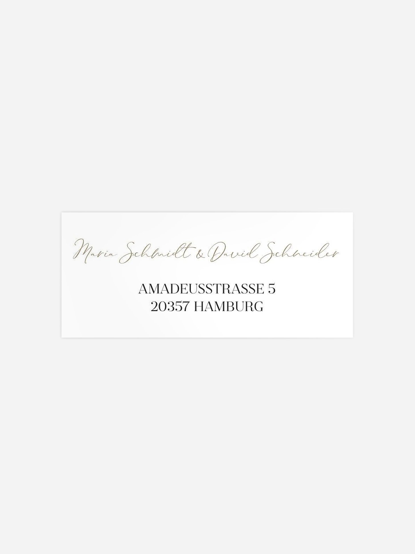 Absenderaufkleber Hochzeit Clean Line