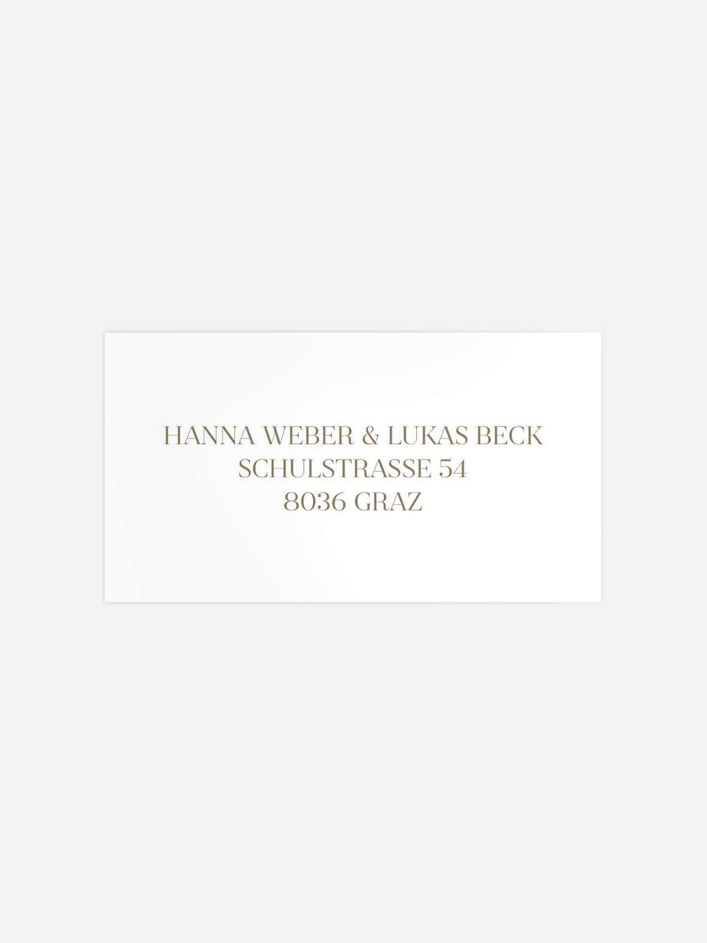 Empfängeraufkleber Hochzeit Clean Line