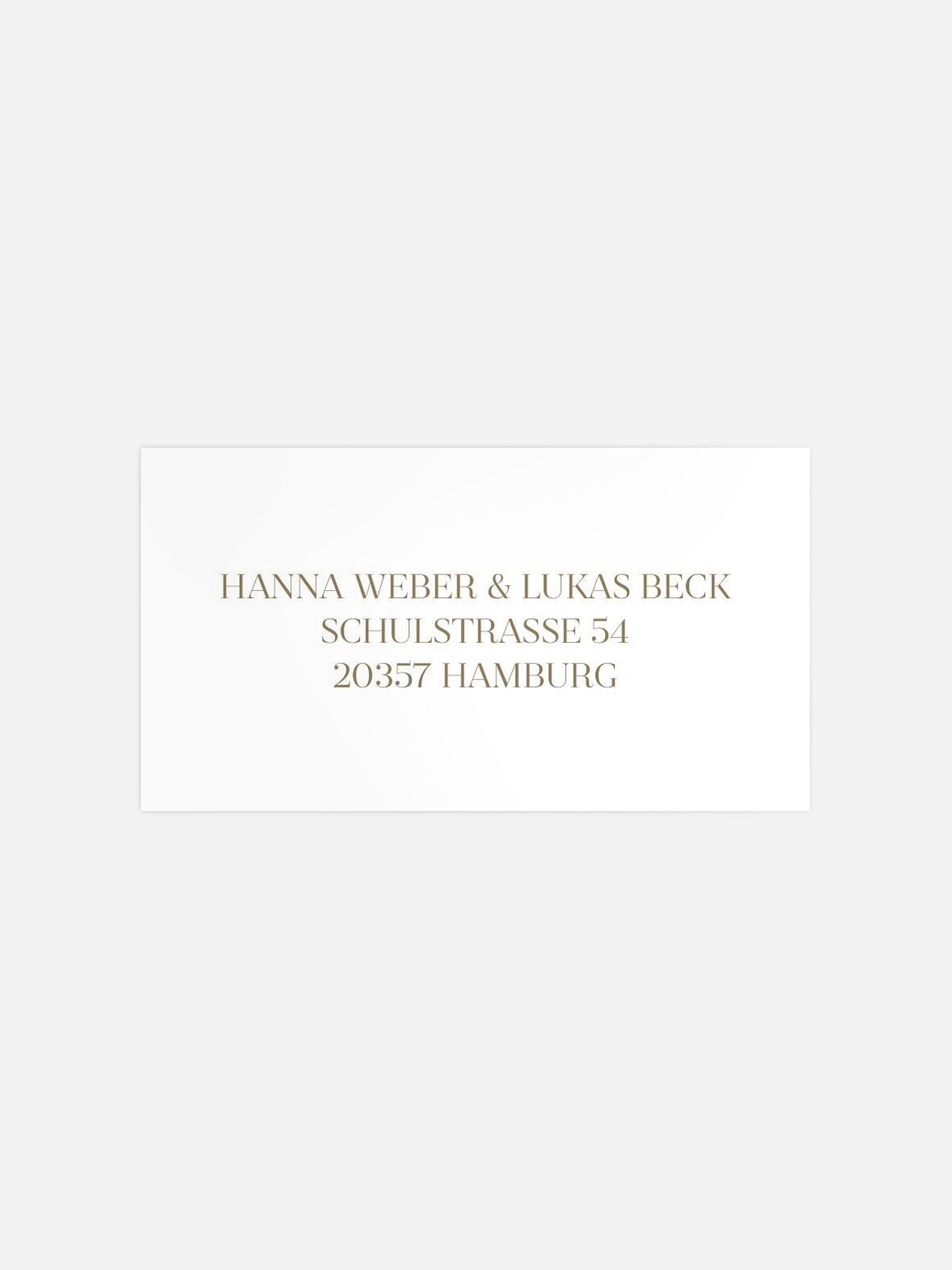 Empfängeraufkleber Hochzeit Clean Line