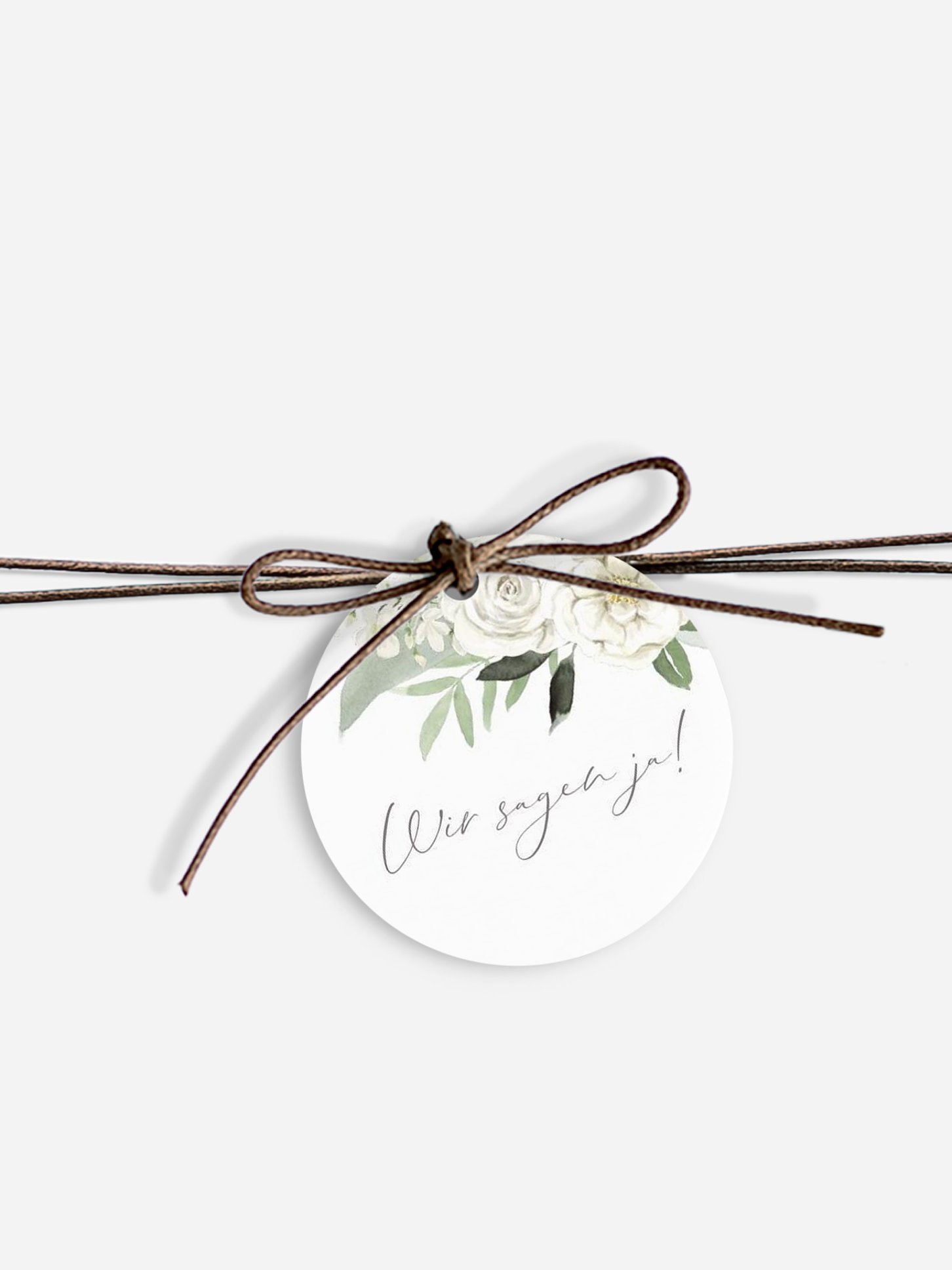 Anhänger mit Band zur Hochzeit Greenery Dreams