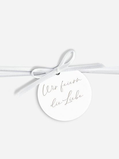 Anhänger mit Band zur Hochzeit Gypsophila Dreams