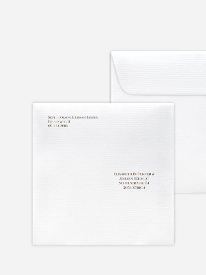 Bedruckter Briefumschlag Hochzeit Rustic Gypsophila