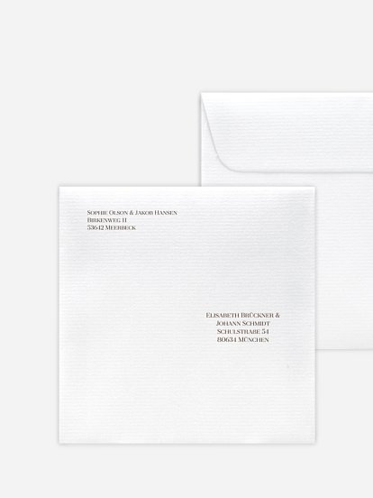 Bedruckter Briefumschlag Hochzeit Rustic Gypsophila