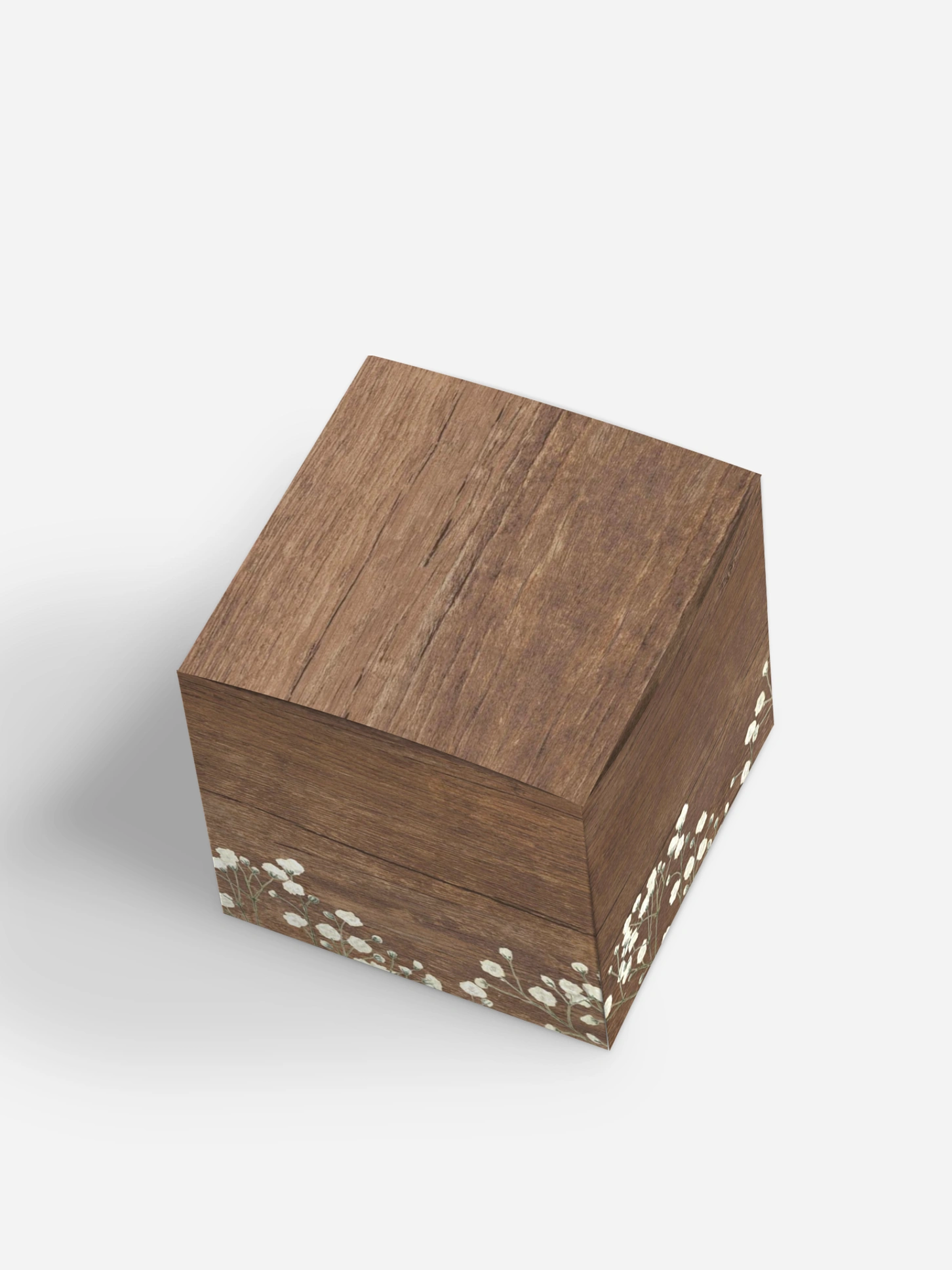 Gastgeschenkbox personalisiert Rustic Gypsophila