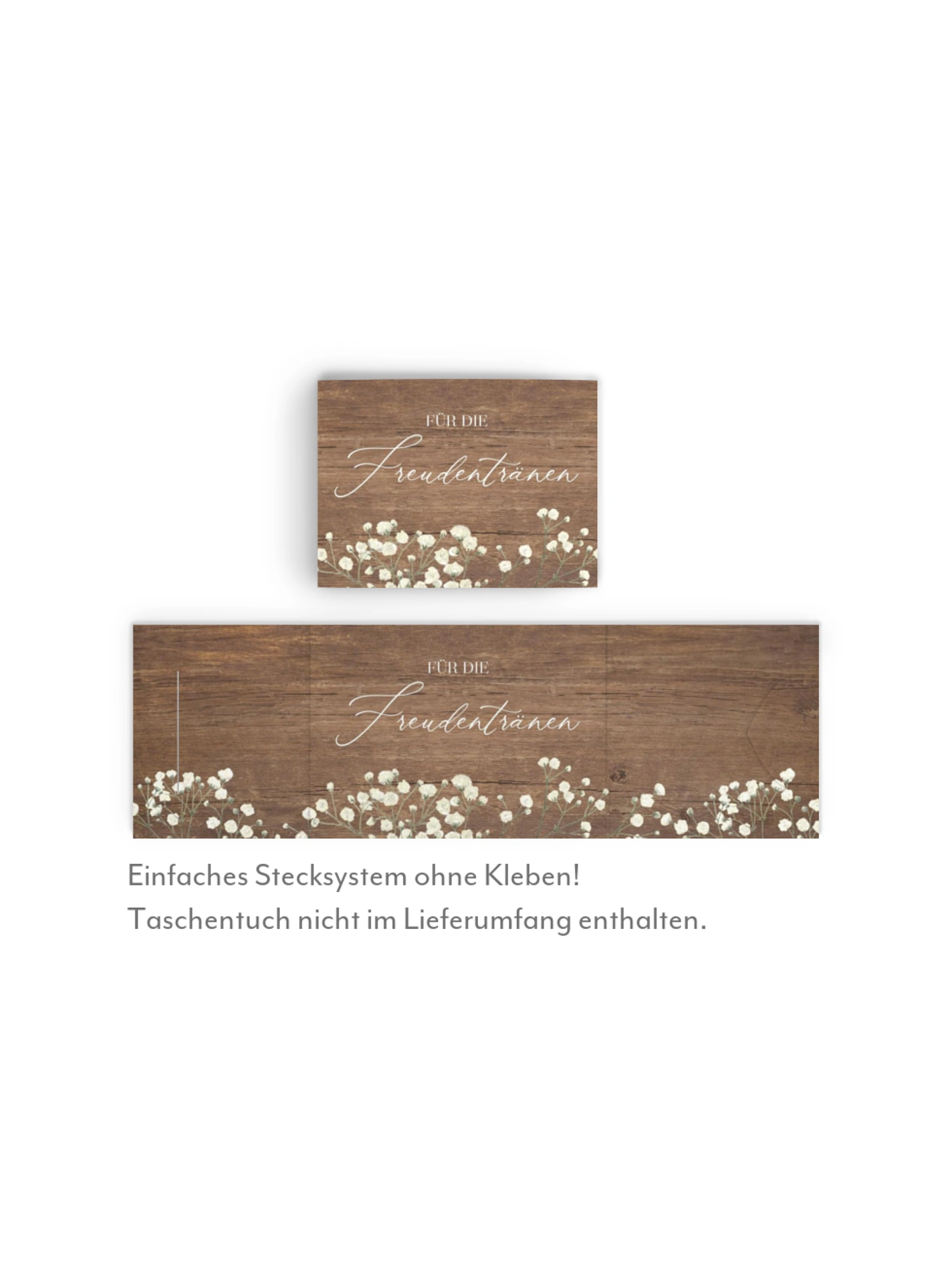 Freudentränen-Taschentücher Rustic Gypsophila