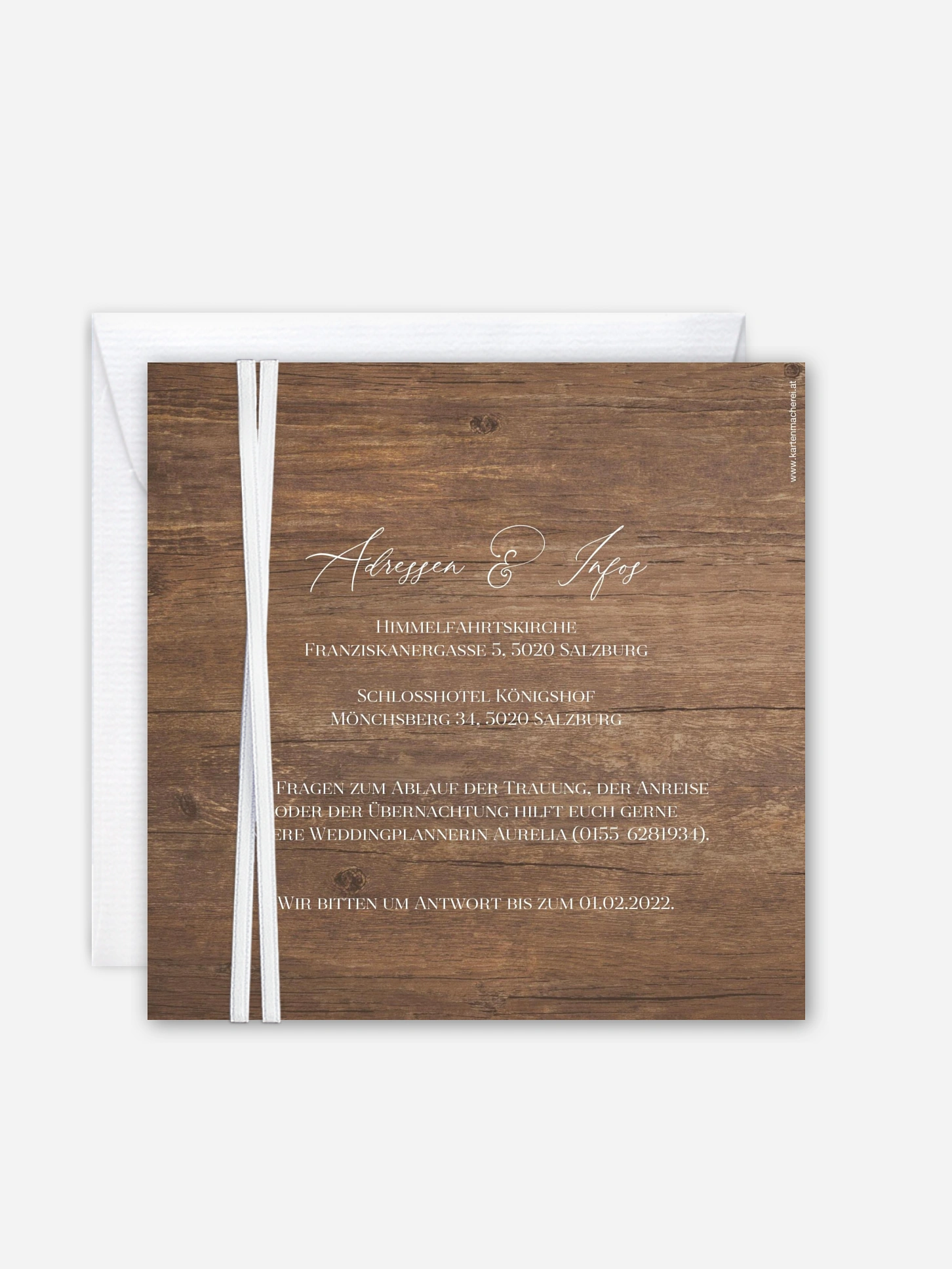 Hochzeitseinladung Rustic Gypsophila