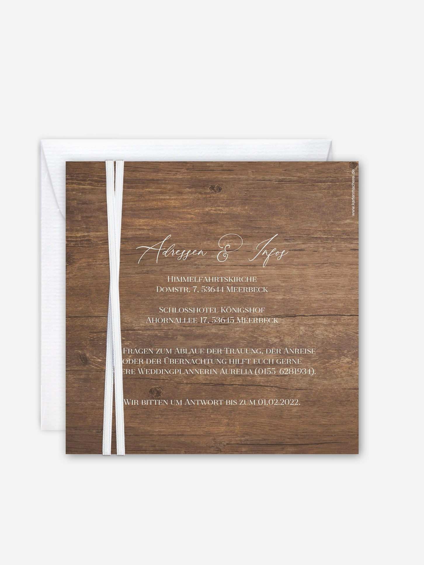 Hochzeitseinladung Rustic Gypsophila