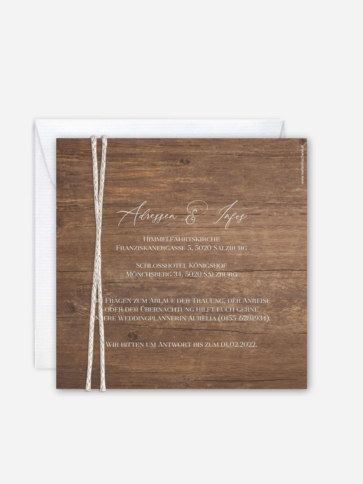 Hochzeitseinladung Rustic Gypsophila