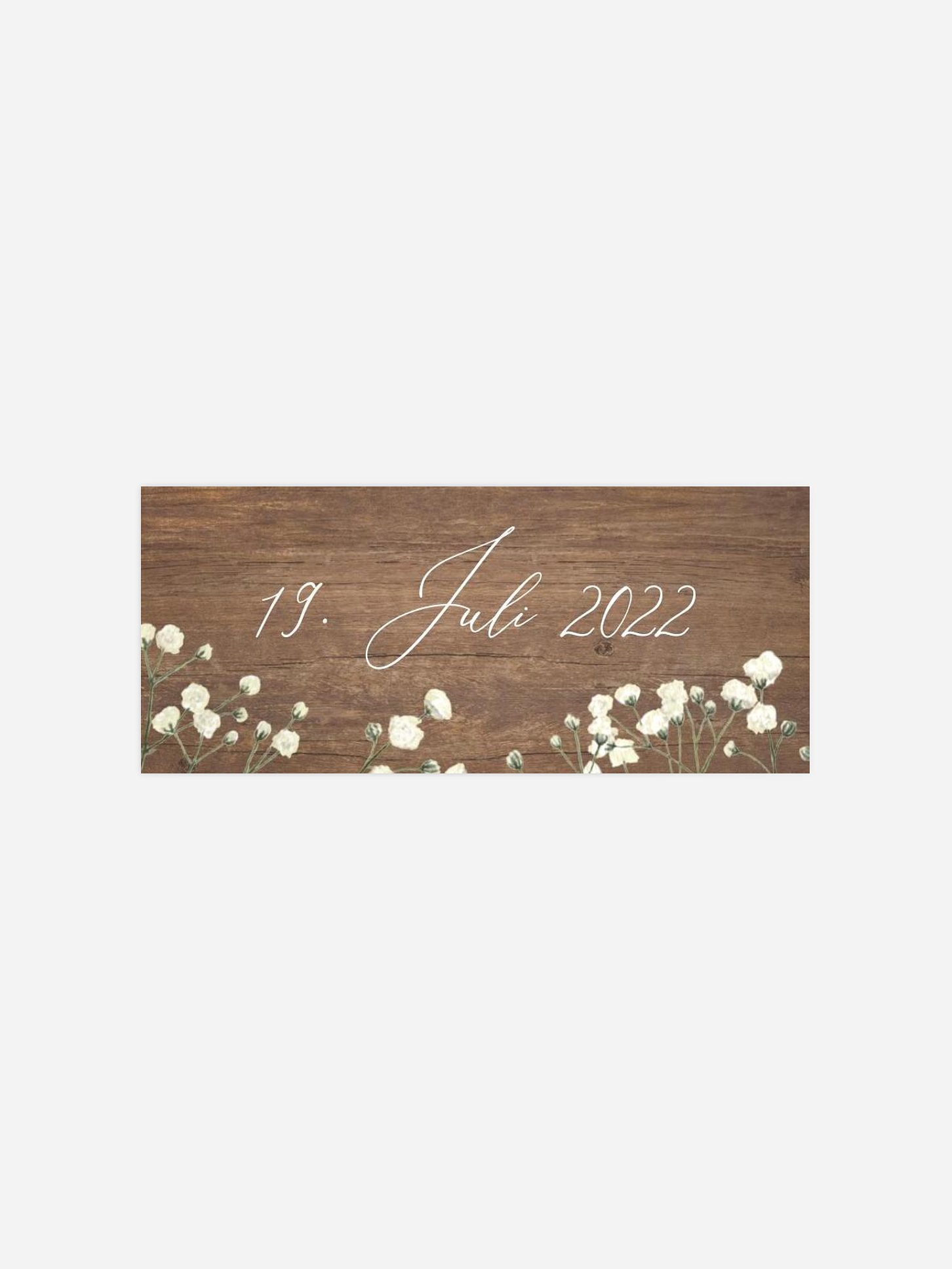Geschenkaufkleber Hochzeit Rustic Gypsophila