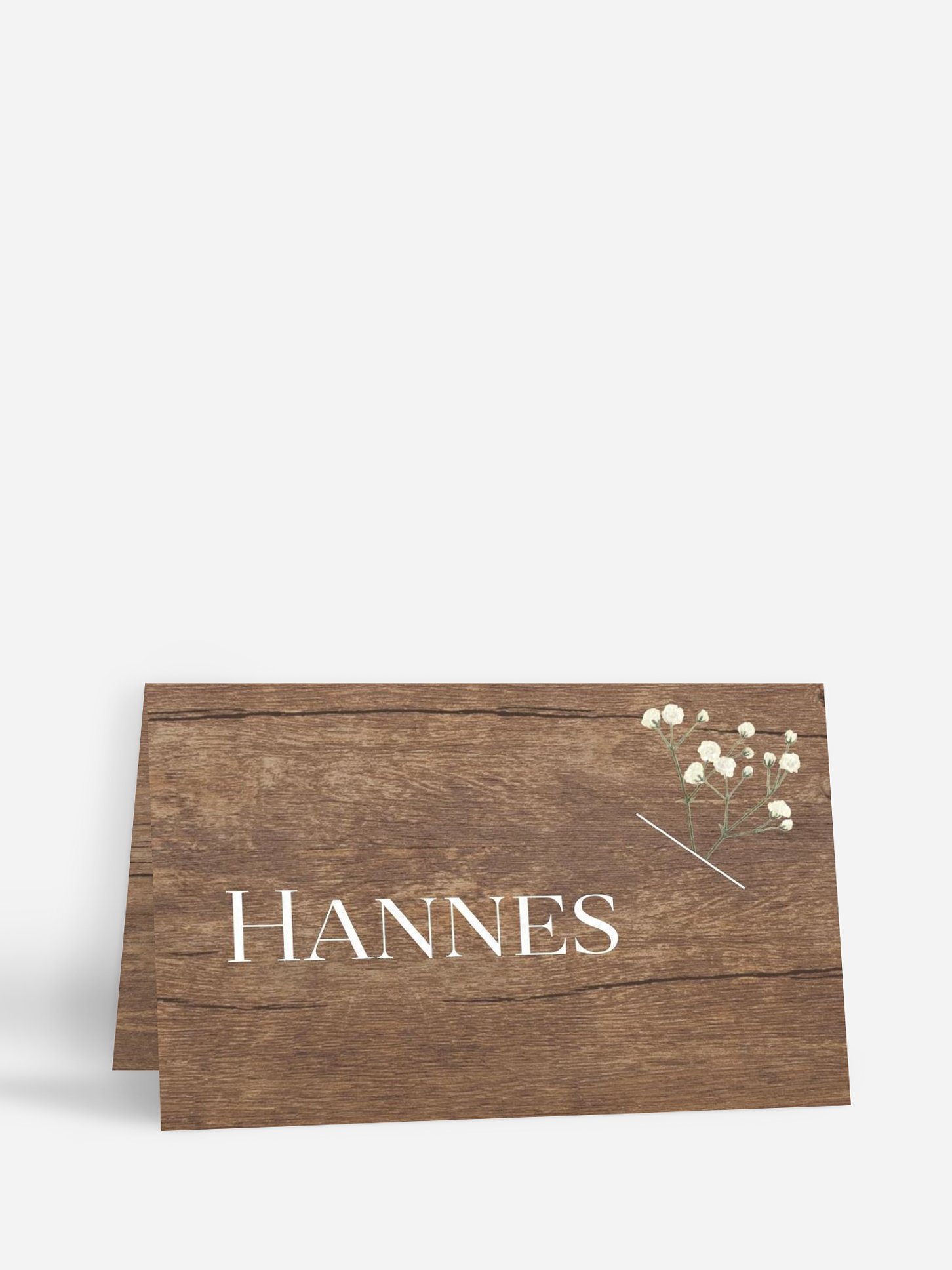 Tischkarte Hochzeit Rustic Gypsophila