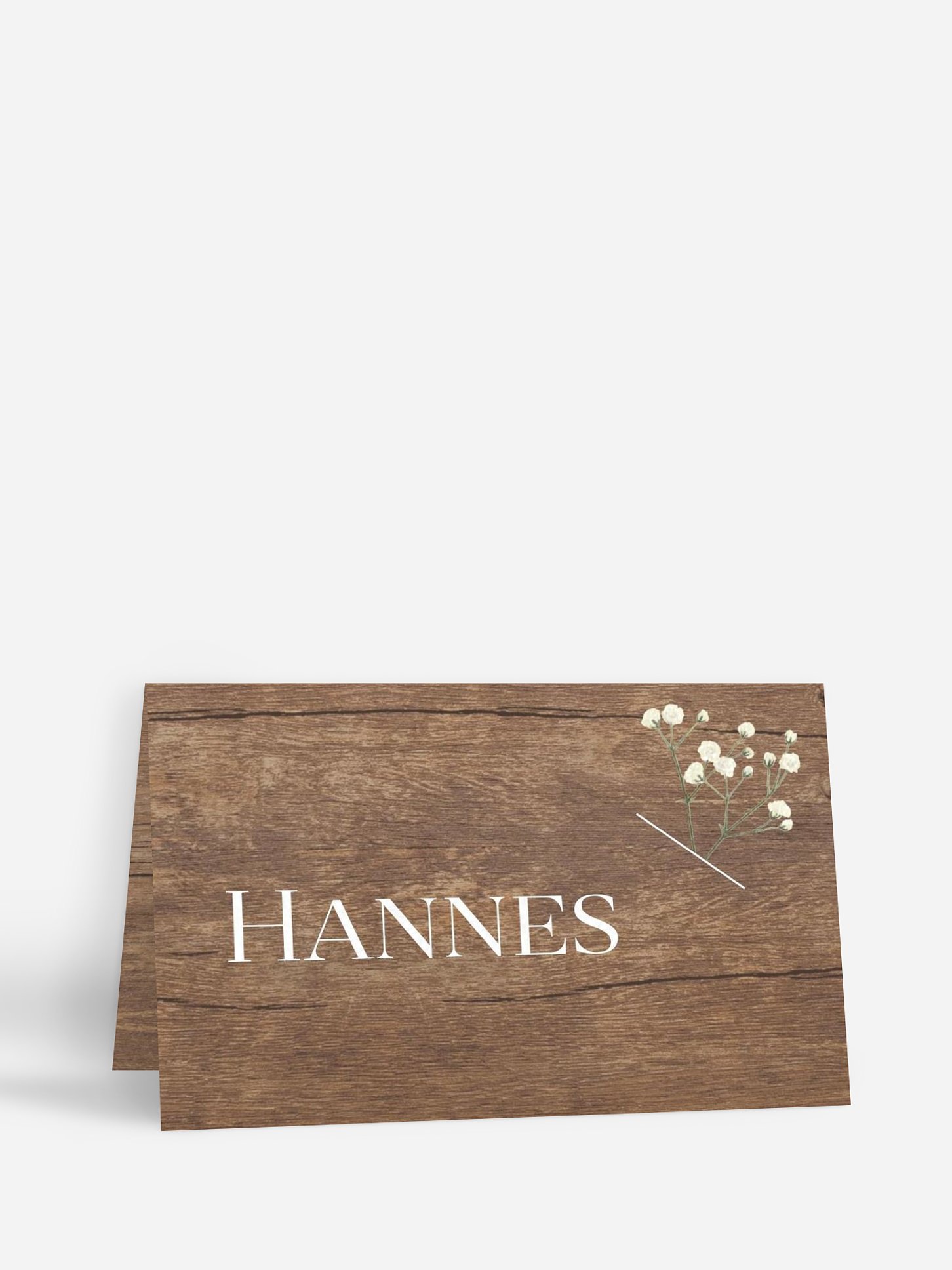 Tischkarte Hochzeit Rustic Gypsophila