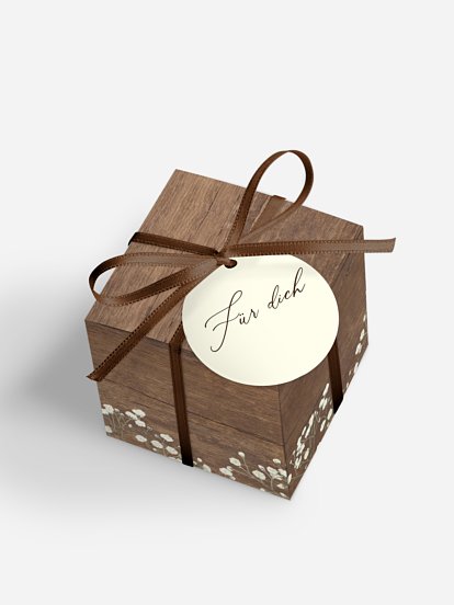 Gastgeschenkbox Rustic Gypsophila