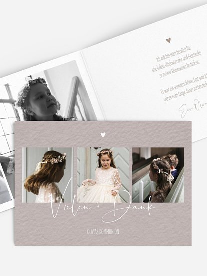 Danksagung Kommunion Glücksfotos