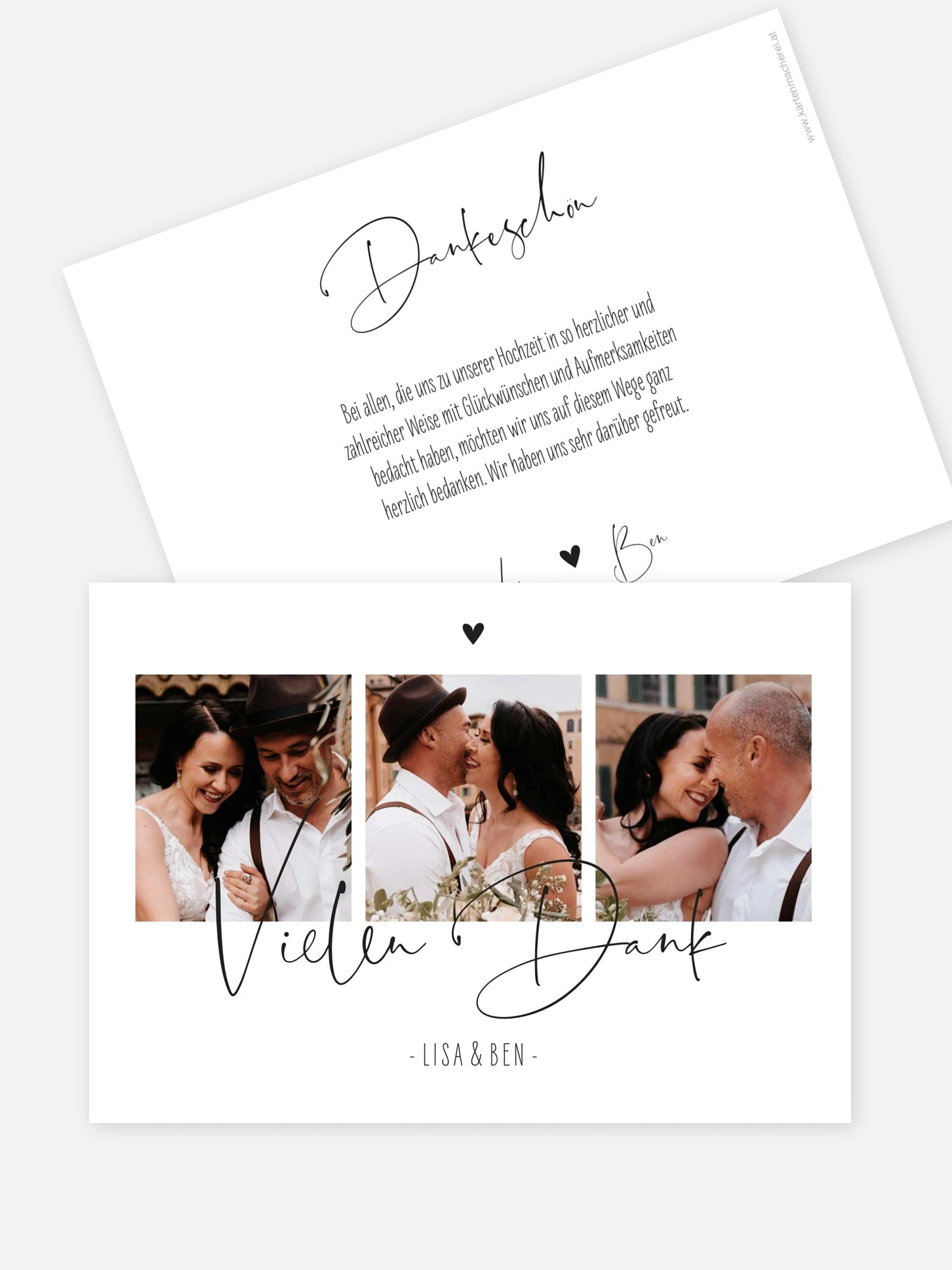 Dankeskarte Hochzeit Glücksfotos