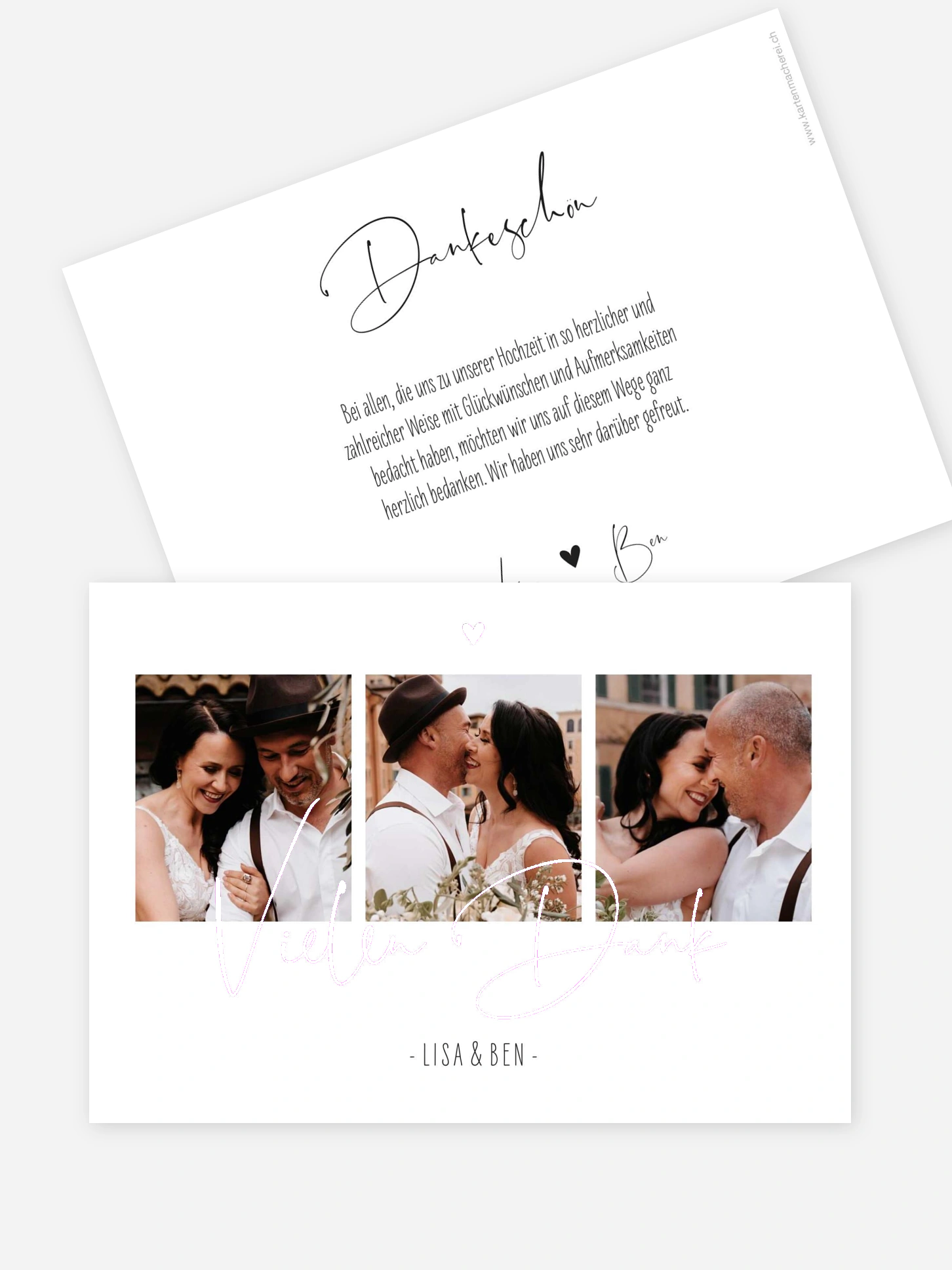 Dankeskarte Hochzeit Glücksfotos