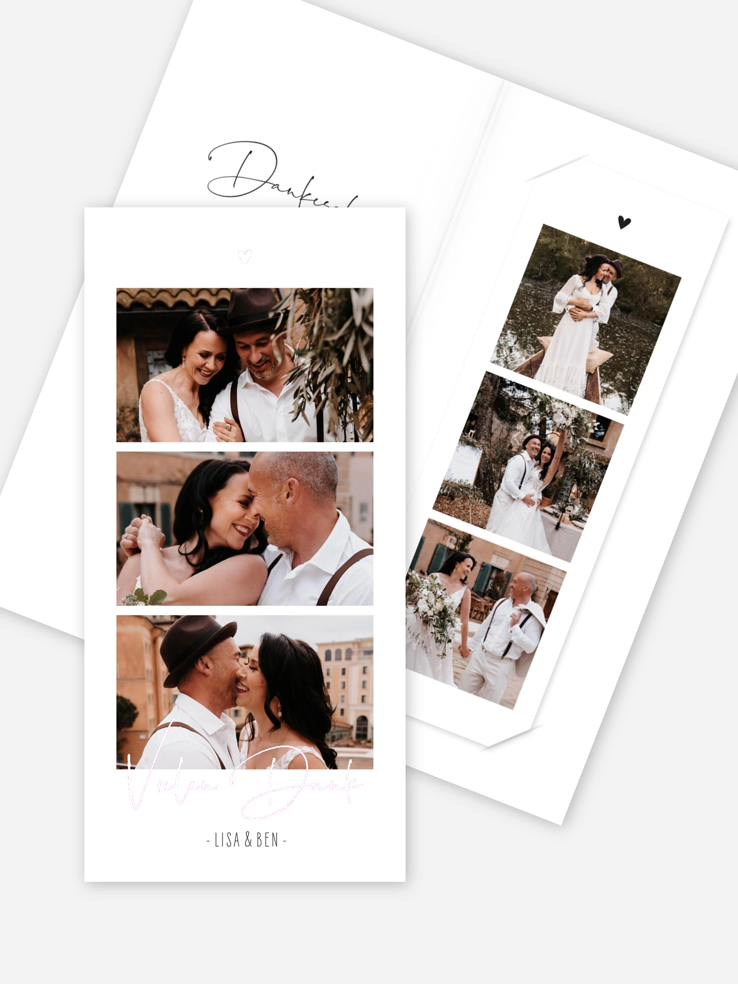 Dankeskarte Hochzeit Glücksfotos