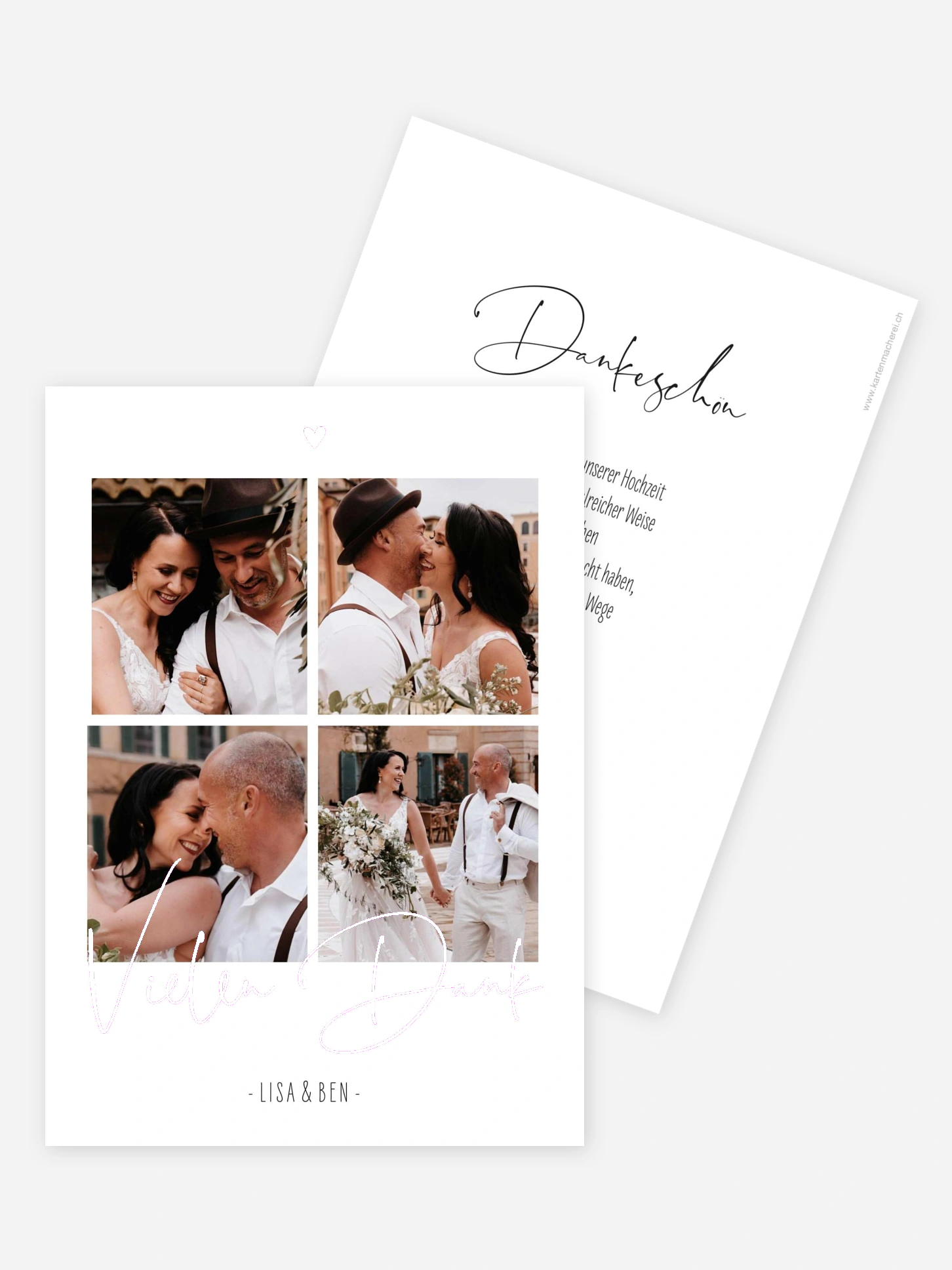 Dankeskarte Hochzeit Glücksfotos