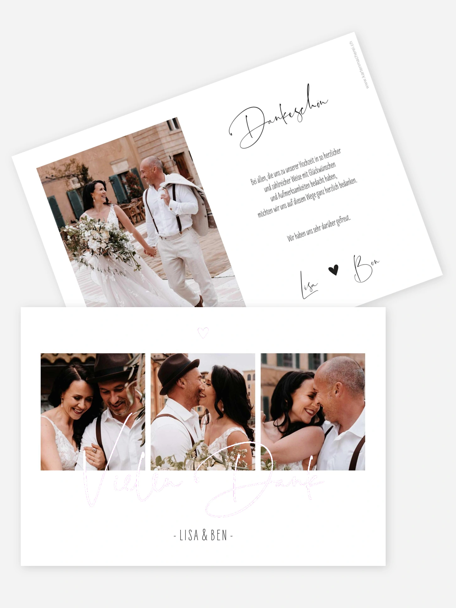 Dankeskarte Hochzeit Glücksfotos