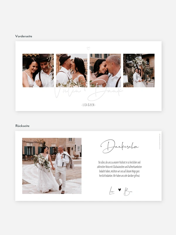 Dankeskarte Hochzeit Glücksfotos