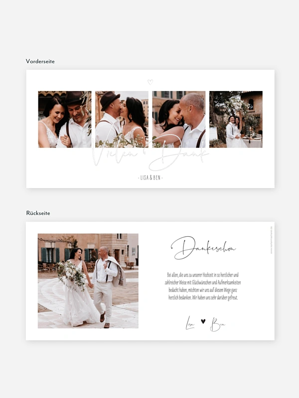 Dankeskarte Hochzeit Glücksfotos