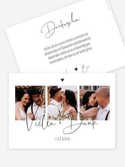 Dankeskarte Hochzeit Glücksfotos