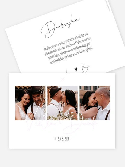 Dankeskarte Hochzeit Glücksfotos