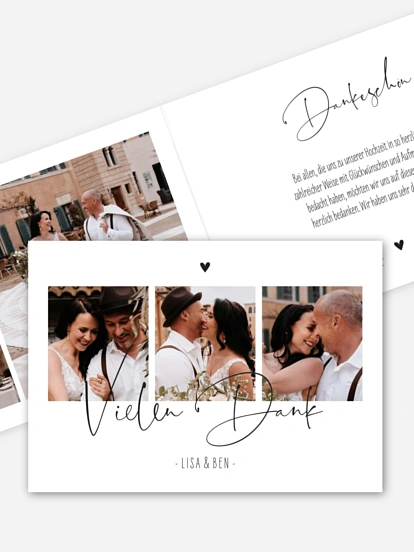 Dankeskarte Hochzeit Glücksfotos
