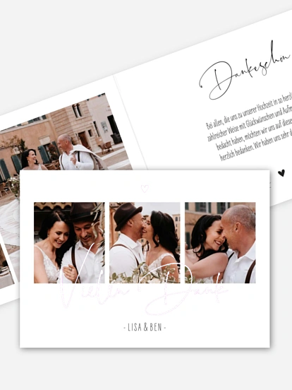 Dankeskarte Hochzeit Glücksfotos