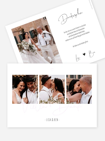 Dankeskarte Hochzeit Glücksfotos