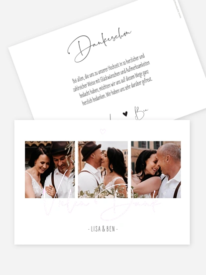 Dankeskarte Hochzeit Glücksfotos