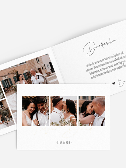 Dankeskarte Hochzeit Glücksfotos