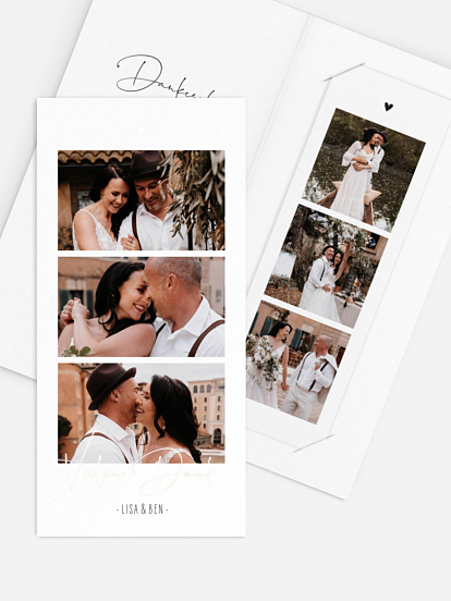 Dankeskarte Hochzeit Glücksfotos