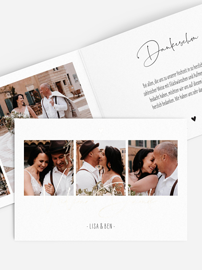 Dankeskarte Hochzeit Glücksfotos