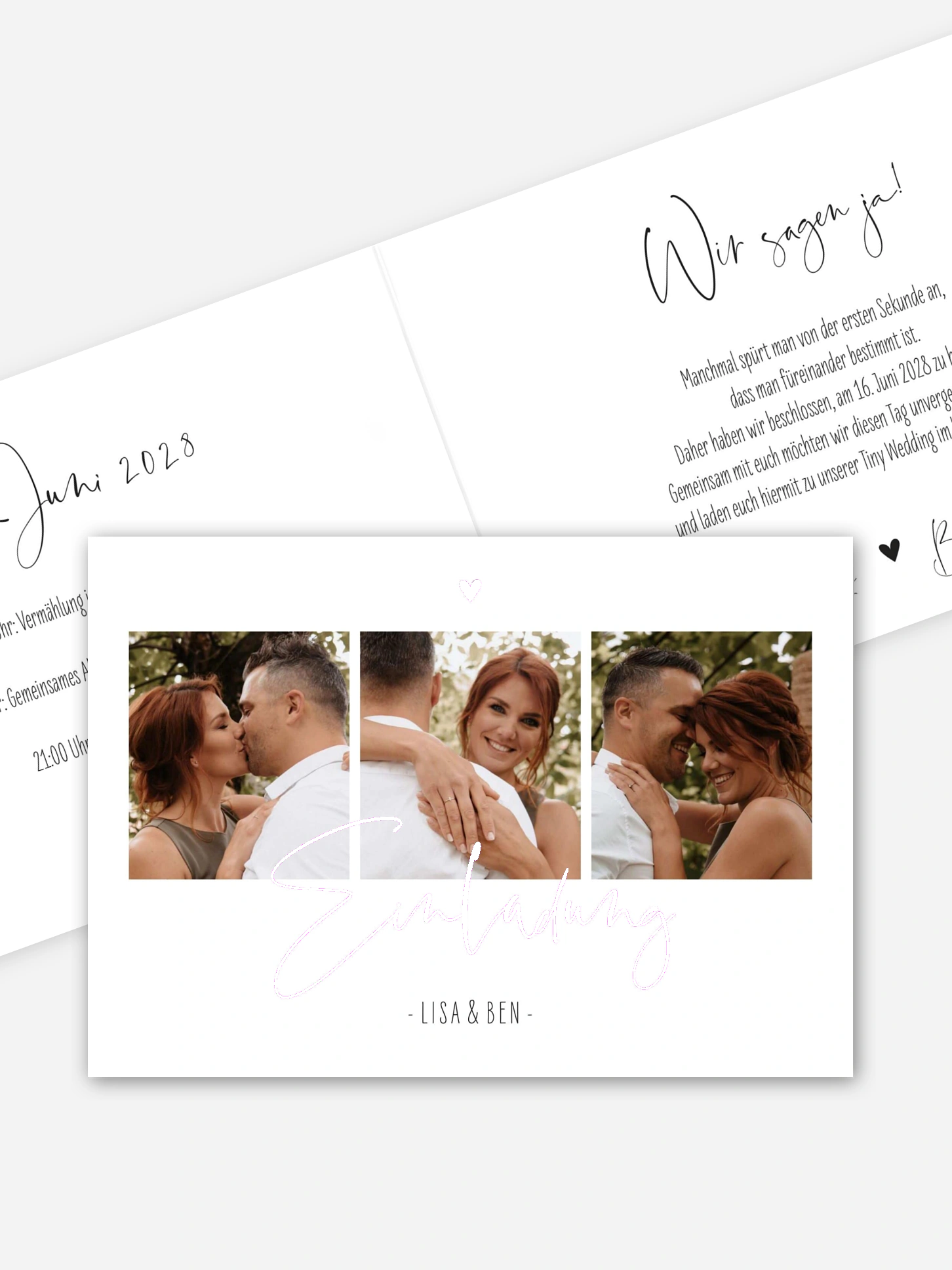 Hochzeitseinladung Glücksfotos