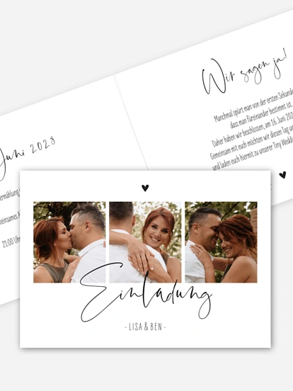 Hochzeitseinladung Glücksfotos
