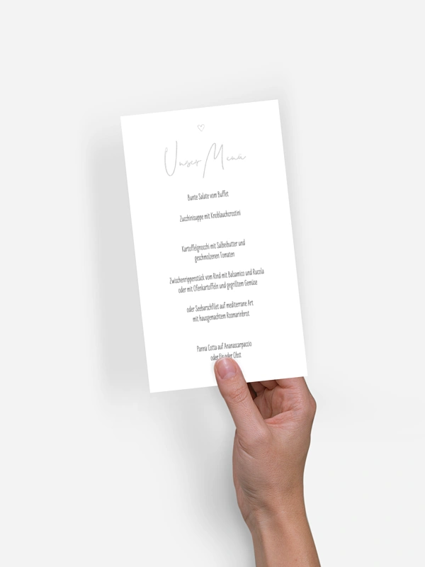 Menükarte Hochzeit Glücksfotos