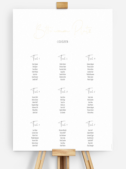 Sitzplan Plakat Glücksfotos