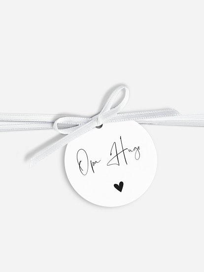 Anhänger mit Band zur Hochzeit personalisiert Glücksfotos