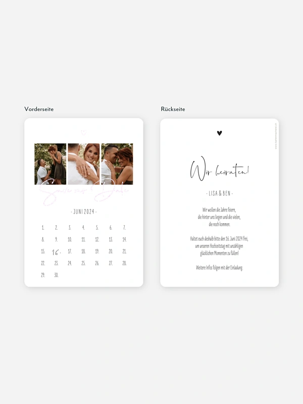 Save-the-Date Karte Glücksfotos