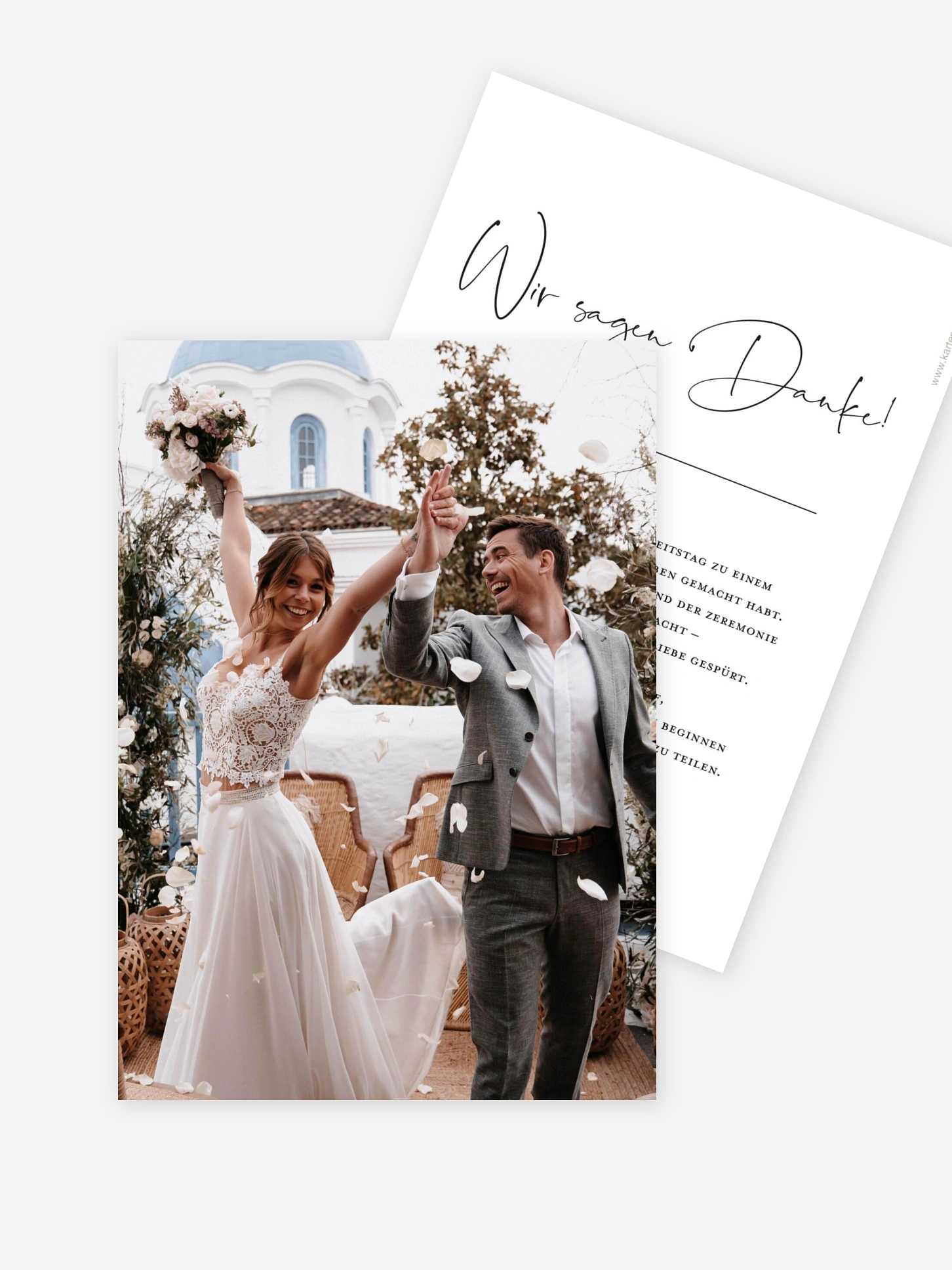 Dankeskarte Hochzeit Glückspaar