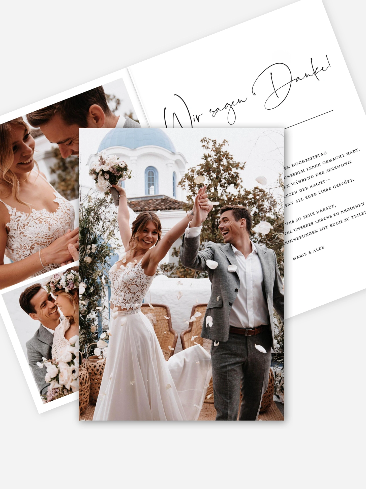 Dankeskarte Hochzeit Glückspaar
