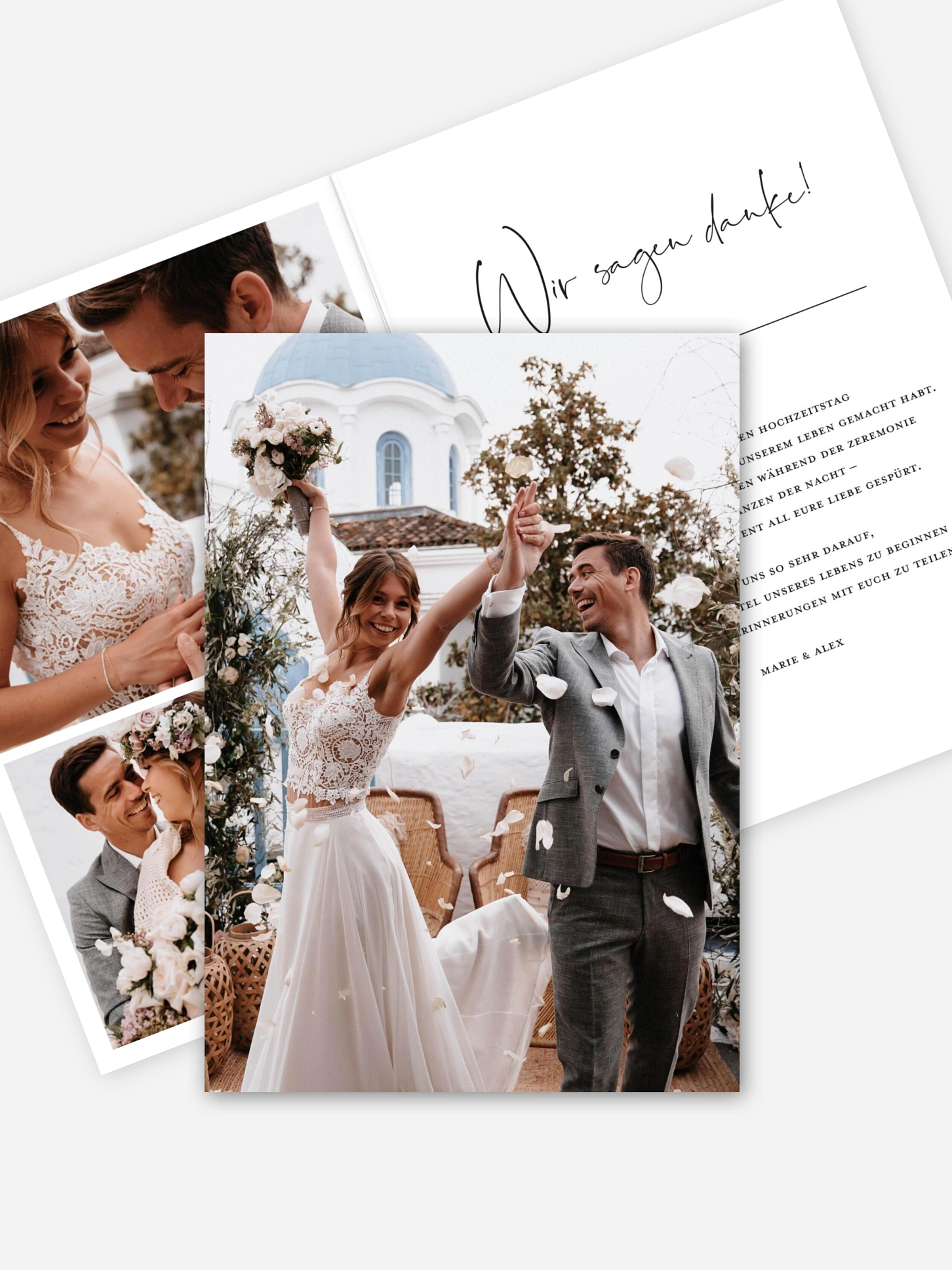 Dankeskarte Hochzeit Glückspaar