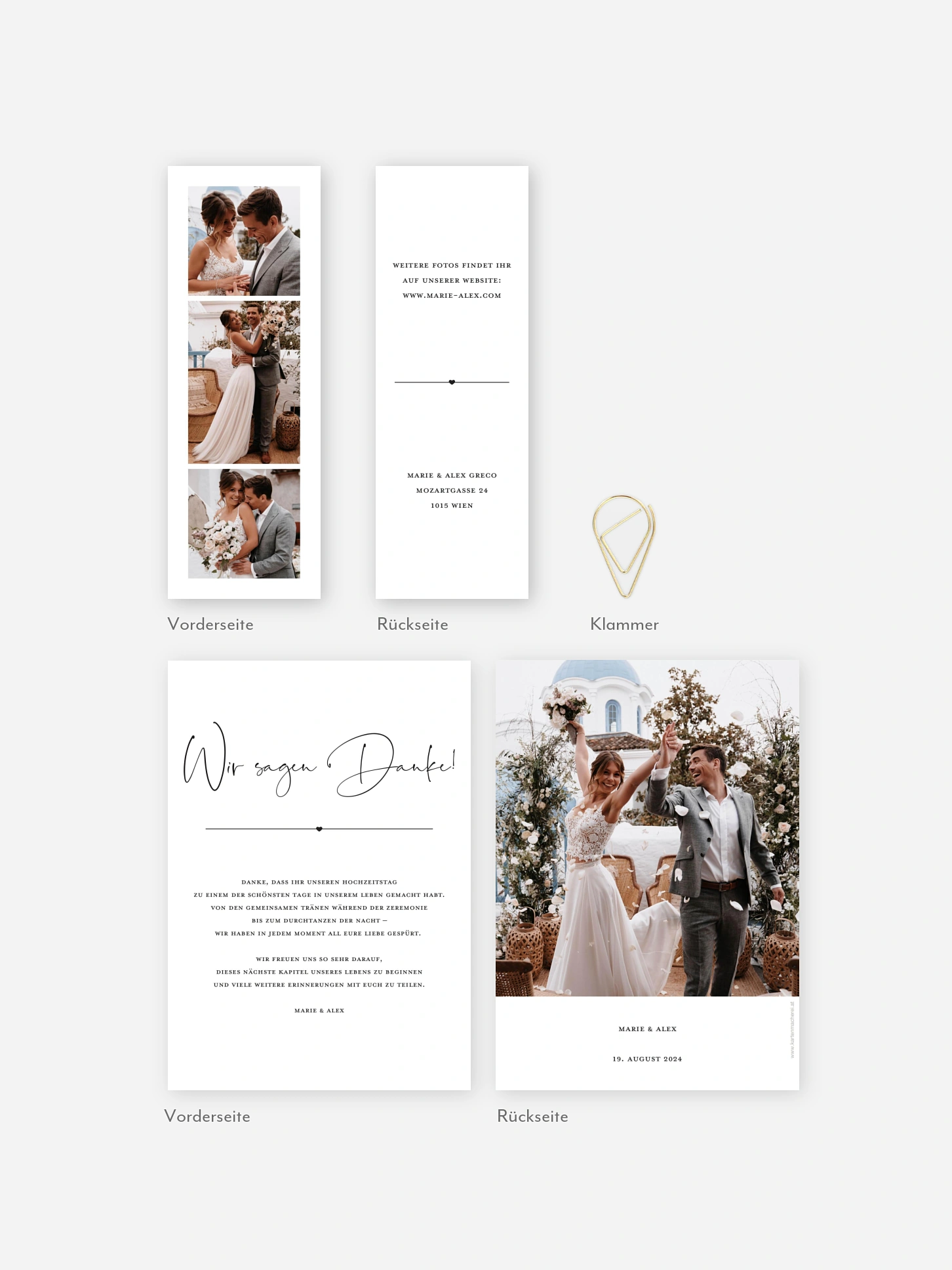 Dankeskarte Hochzeit Glückspaar