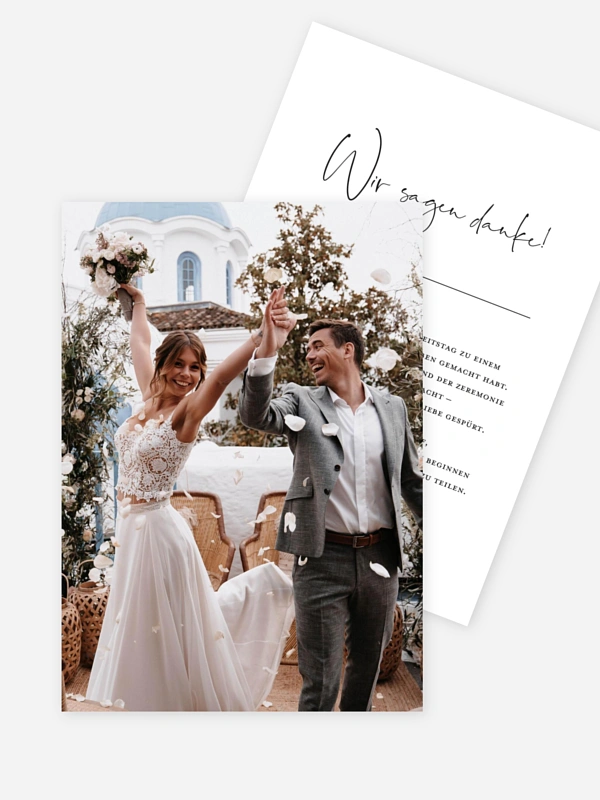 Dankeskarte Hochzeit Glückspaar