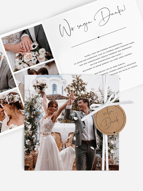 Dankeskarte Hochzeit Glückspaar