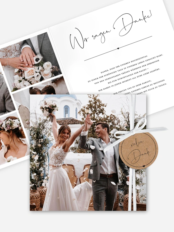 Dankeskarte Hochzeit Glückspaar